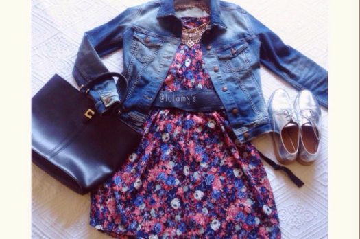 Lulaida outfit: Mix and Match, flower dress e vintage